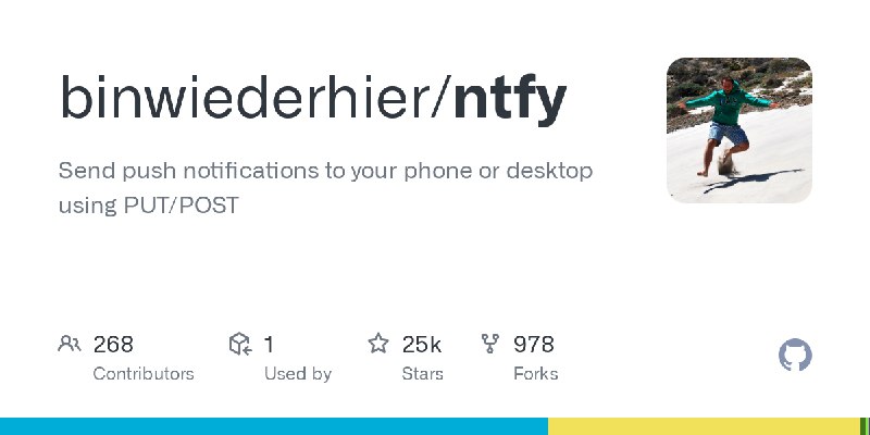 GitHub - binwiederhier/ntfy: Send push notifications to your phone or desktop using PUT/POST