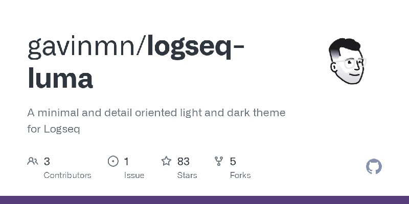 GitHub - gavinmn/logseq-luma: A minimal and detail oriented light and dark theme for Logseq