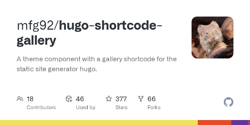 GitHub - mfg92/hugo-shortcode-gallery: A theme component with a gallery shortcode for the static site generator hugo.