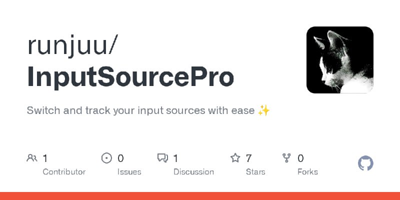 GitHub - runjuu/InputSourcePro: Switch and track your input sources with ease ✨