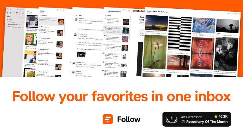GitHub - RSSNext/Follow: 🧡 Follow your favorites in one inbox