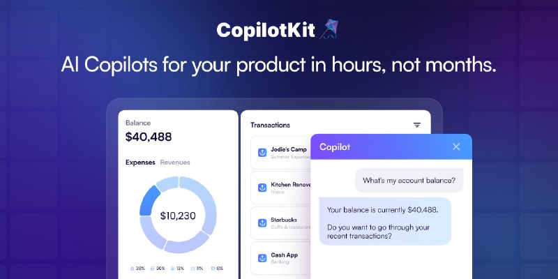 GitHub - CopilotKit/CopilotKit: React UI + elegant infrastructure for AI Copilots, AI chatbots, and in-app AI agents. The Agentic…