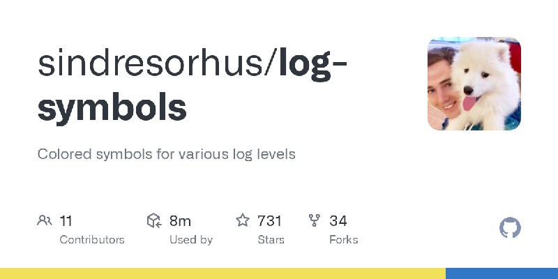 GitHub - sindresorhus/log-symbols: Colored symbols for various log levels
