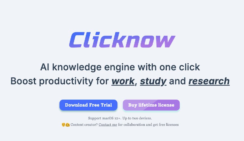 Clicknow: AI knowledge engine with one click