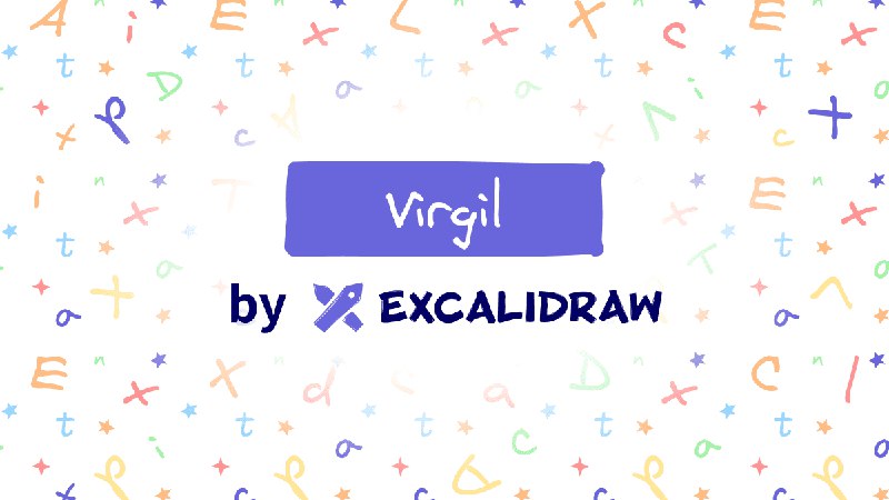 Virgil, an open-source font frequently used in Excalidraw.