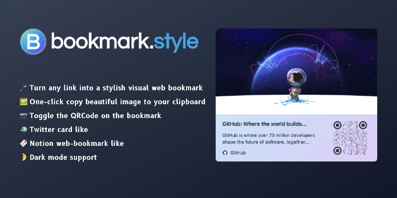 GitHub - xiaoluoboding/bookmark.style: 🪄 Turn any link into a stylish visual web bookmark, one-click to copy the beautiful web…