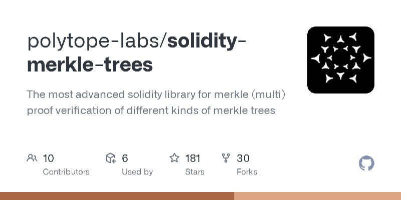 GitHub - polytope-labs/solidity-merkle-trees: The most advanced solidity library for merkle (multi) proof verification of different…