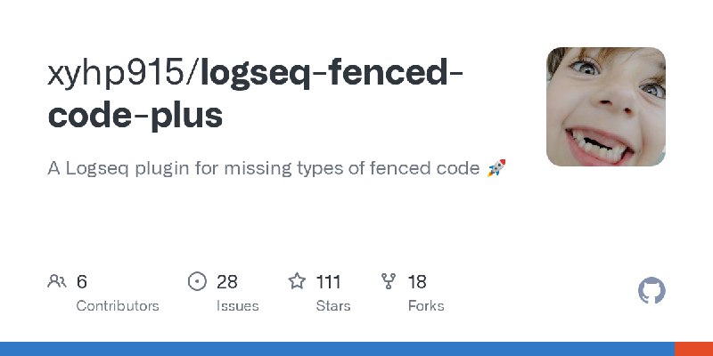 GitHub - xyhp915/logseq-fenced-code-plus: A Logseq plugin for missing types of fenced code 🚀