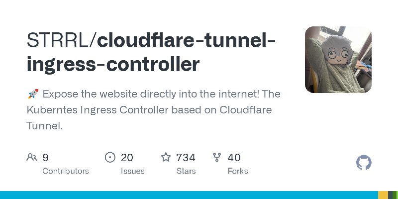 GitHub - STRRL/cloudflare-tunnel-ingress-controller: 🚀 Expose the website directly into the internet! The Kuberntes Ingress Controller…