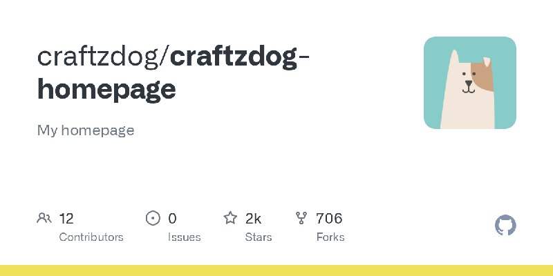 GitHub - craftzdog/craftzdog-homepage: My homepage