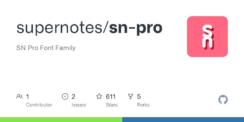 GitHub - supernotes/sn-pro: SN Pro Font Family