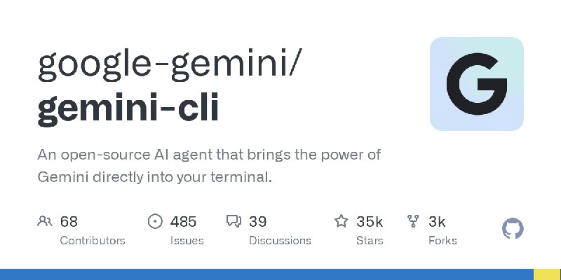 GitHub - google-gemini/gemini-cli: An open-source AI agent that brings the power of Gemini directly into your terminal.
