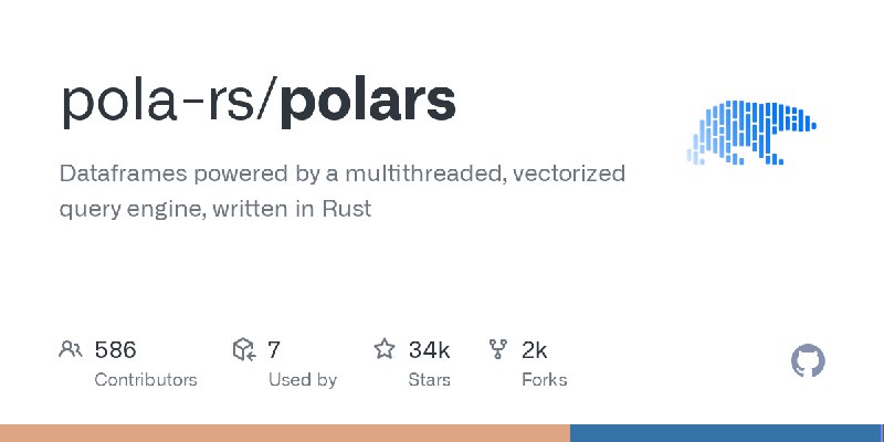 GitHub - pola-rs/polars: Dataframes powered by a multithreaded, vectorized query engine, written in Rust