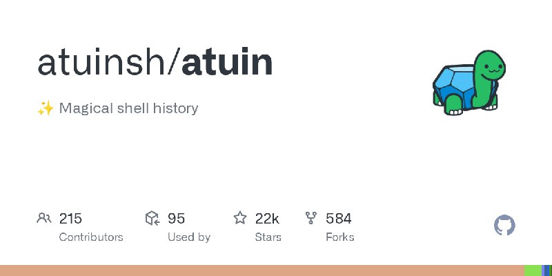 GitHub - atuinsh/atuin: ✨ Magical shell history