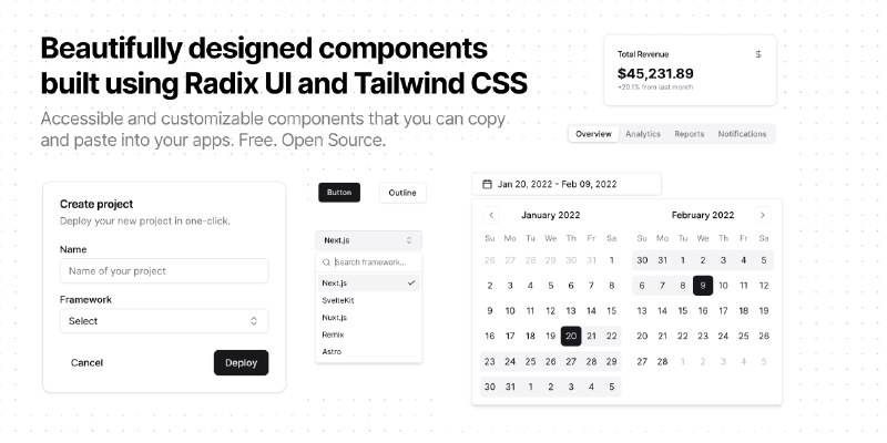 GitHub - shadcn-ui/ui: Beautifully designed components that you can copy and paste into your apps. Accessible. Customizable. Open…