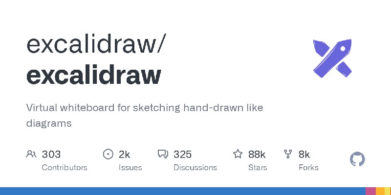 GitHub - excalidraw/excalidraw: Virtual whiteboard for sketching hand-drawn like diagrams