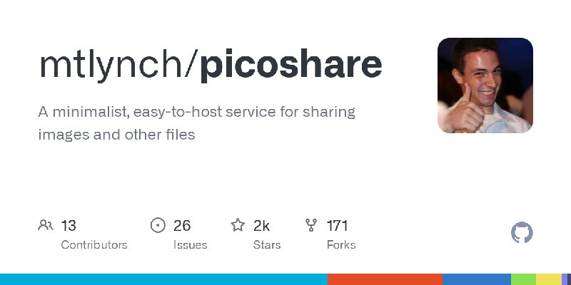 GitHub - mtlynch/picoshare: A minimalist, easy-to-host service for sharing images and other files