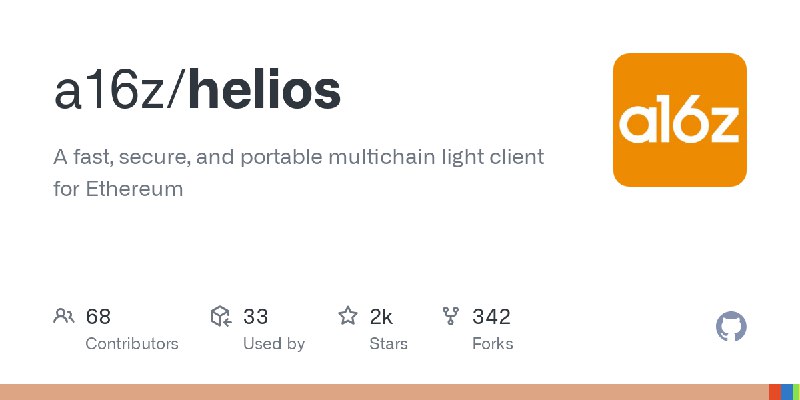 GitHub - a16z/helios: A fast, secure, and portable multichain light client for Ethereum