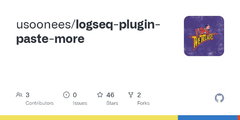 GitHub - usoonees/logseq-plugin-paste-more