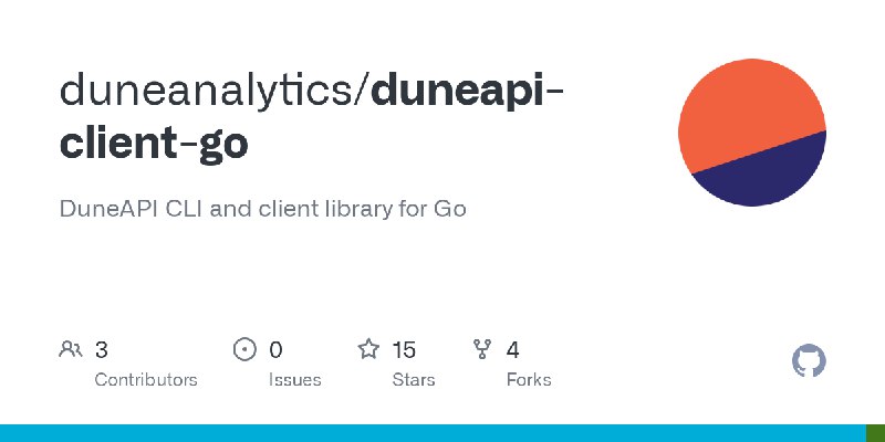 GitHub - duneanalytics/duneapi-client-go: DuneAPI CLI and client library for Go