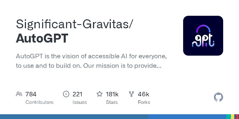 GitHub - Significant-Gravitas/AutoGPT: AutoGPT is the vision of accessible AI for everyone, to use and to build on. Our mission…