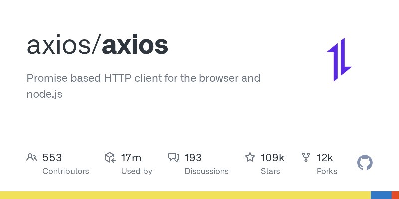GitHub - axios/axios: Promise based HTTP client for the browser and node.js