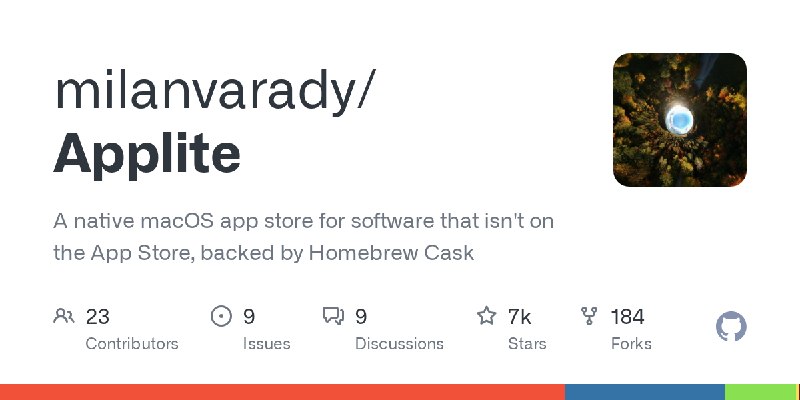 GitHub - milanvarady/Applite: A native macOS app store for software that isn't on the App Store, backed by Homebrew Cask