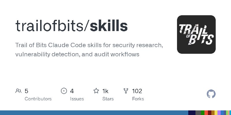 GitHub - trailofbits/skills: Trail of Bits Claude Code skills for security research, vulnerability detection, and audit workflows