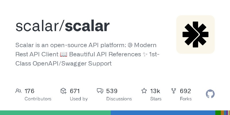 GitHub - scalar/scalar: Scalar is an open-source API platform:　　　　　　　　　　　　　　　　　　　　　　　　　　　　　　　　　　　　　　　🌐 Modern Rest API Client　…