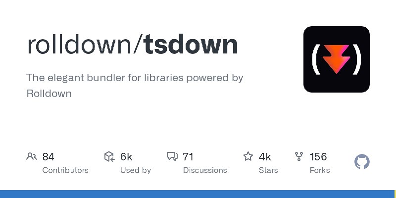 GitHub - rolldown/tsdown: The elegant bundler for libraries powered by Rolldown