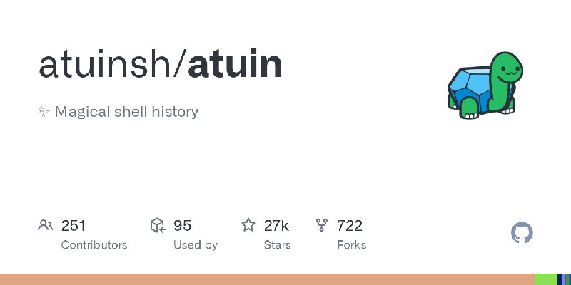GitHub - atuinsh/atuin: ✨ Magical shell history