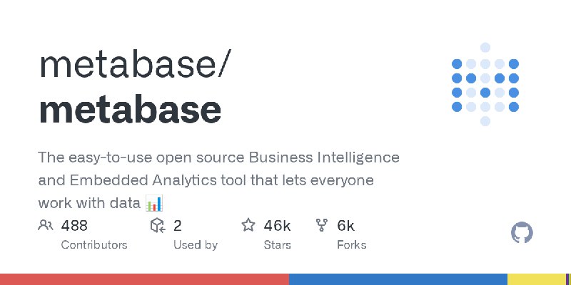 GitHub - metabase/metabase: The easy-to-use open source Business Intelligence and Embedded Analytics tool that lets everyone work…