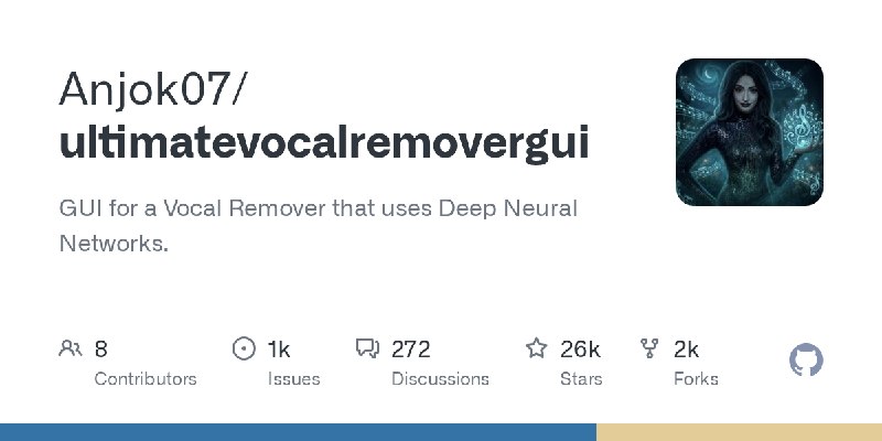 GitHub - Anjok07/ultimatevocalremovergui: GUI for a Vocal Remover that uses Deep Neural Networks.