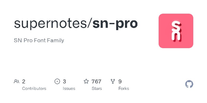 GitHub - supernotes/sn-pro: SN Pro Font Family