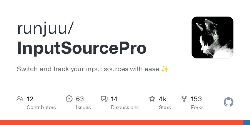 GitHub - runjuu/InputSourcePro: Switch and track your input sources with ease ✨