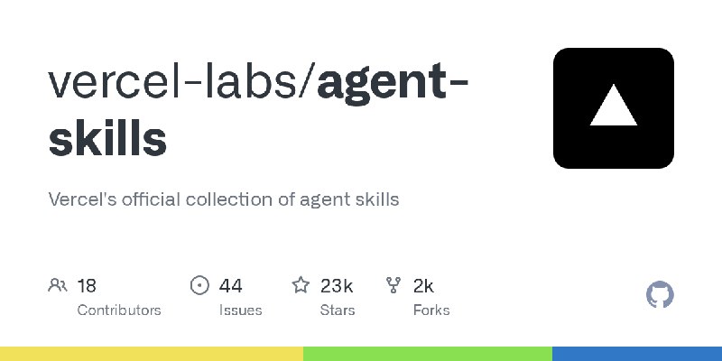GitHub - vercel-labs/agent-skills: Vercel's official collection of agent skills