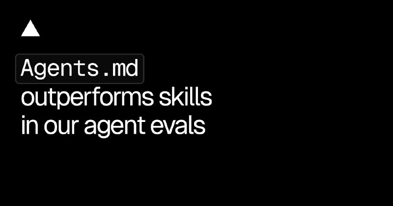 AGENTS.md&nbsp;outperforms skills in our agent evals - Vercel