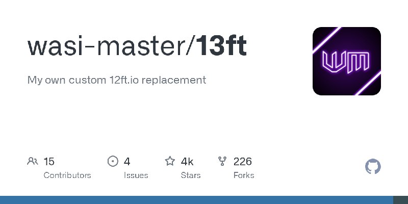 GitHub - wasi-master/13ft: My own custom 12ft.io replacement