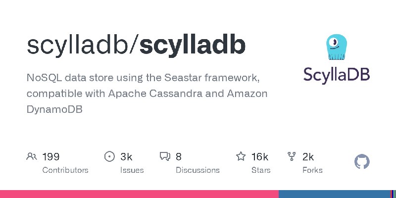 GitHub - scylladb/scylladb: NoSQL data store using the Seastar framework, compatible with Apache Cassandra and Amazon DynamoDB