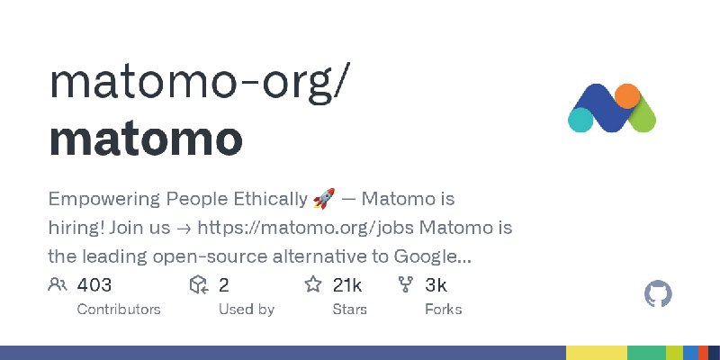 GitHub - matomo-org/matomo: Empowering People Ethically 🚀 — Matomo is hiring! Join us → https://matomo.org/jobs Matomo is the leading…