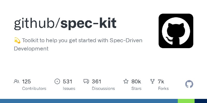 GitHub - github/spec-kit: 💫 Toolkit to help you get started with Spec-Driven Development