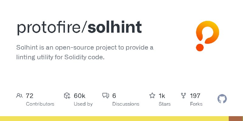 GitHub - protofire/solhint: Solhint is an open-source project to provide a linting utility for Solidity code.
