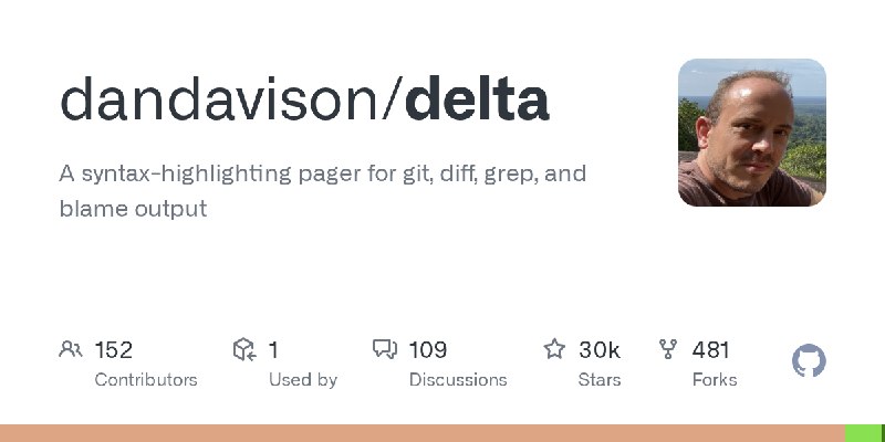 GitHub - dandavison/delta: A syntax-highlighting pager for git, diff, grep, and blame output