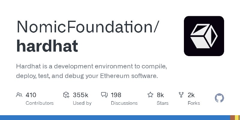 GitHub - NomicFoundation/hardhat: Hardhat is a development environment to compile, deploy, test, and debug your Ethereum software.
