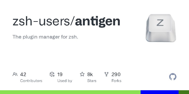GitHub - zsh-users/antigen: The plugin manager for zsh.