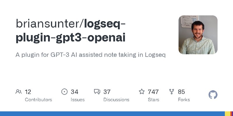 GitHub - briansunter/logseq-plugin-gpt3-openai: A plugin for GPT-3 AI assisted note taking in Logseq