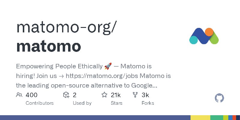 GitHub - matomo-org/matomo: Empowering People Ethically 🚀 — Matomo is hiring! Join us → https://matomo.org/jobs Matomo is the leading…