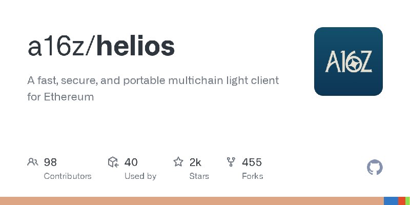 GitHub - a16z/helios: A fast, secure, and portable multichain light client for Ethereum