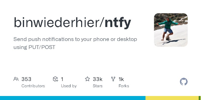 GitHub - binwiederhier/ntfy: Send push notifications to your phone or desktop using PUT/POST