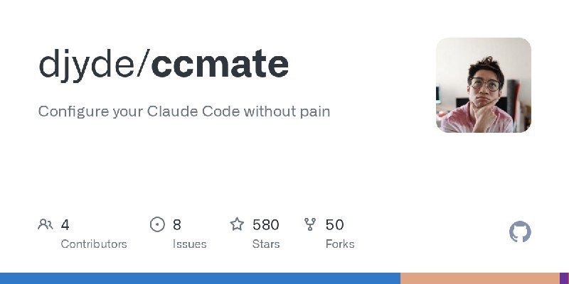 GitHub - djyde/ccmate: Configure your Claude Code without pain